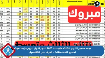 موعد صدور نتائج الثالث متوسط 2025 الدور الأول اليوم برابط موحّد لجميع المحافظات – تعرف على التفاصيل
